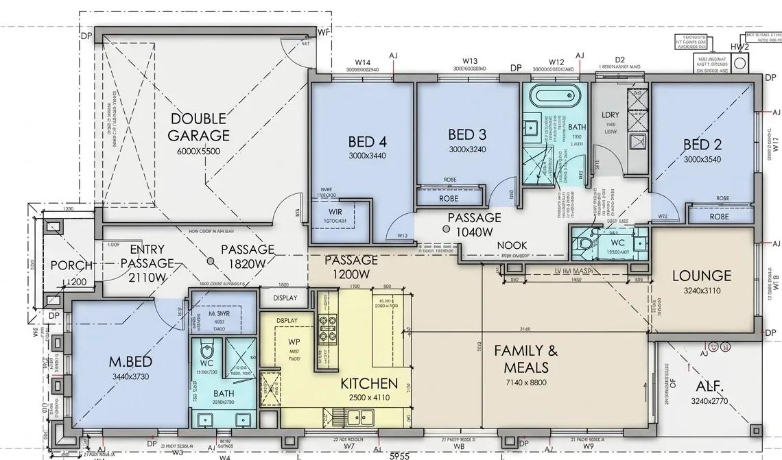The same rough floor plan sketch after Enhancia's AI edit